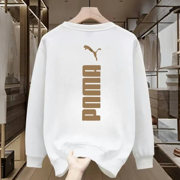 【官方推荐】秋冬季潮牌时尚圆领印花卫衣美式宽松休闲大码加绒上衣