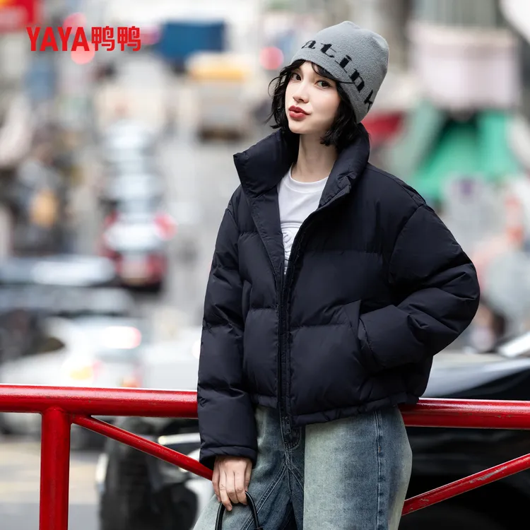 羽绒服女款爆款2025新款正品网红洋气炸街女装【宝石黛蓝】YAYA鸭鸭