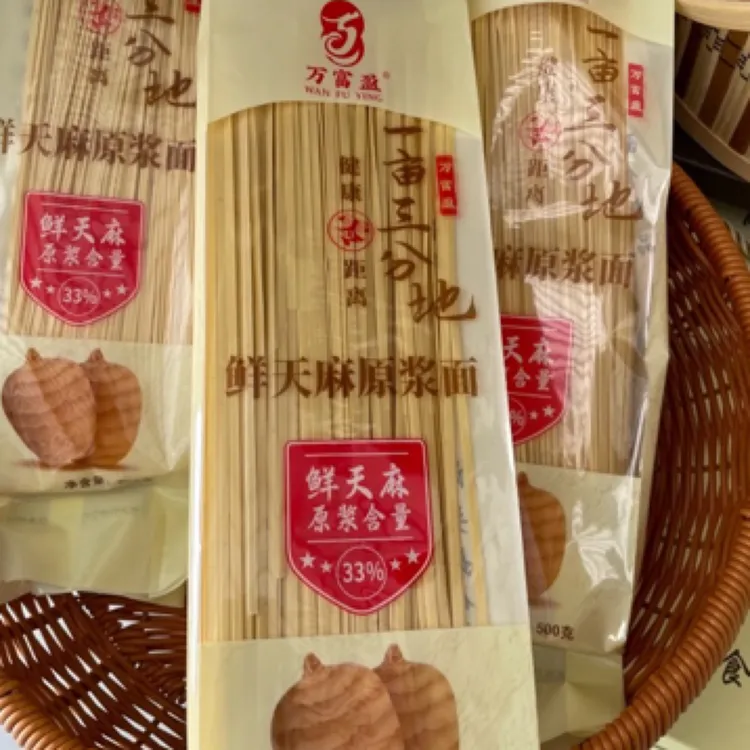 一亩三分地鲜天麻原浆面500克试吃装包邮