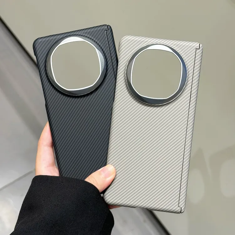 高档折叠屏中轴MagSafe磁吸适用华为mateX6手机壳mateX5碳纤维纹
