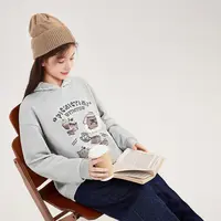 笛莎女童连帽卫衣秋冬季上衣中大童女孩加绒连帽卫衣-7M2552302