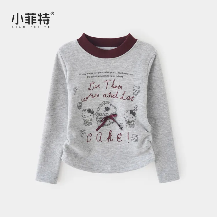 小菲特女童秋冬装上衣中大童保暖长袖T恤儿童打底衫BGYD56341