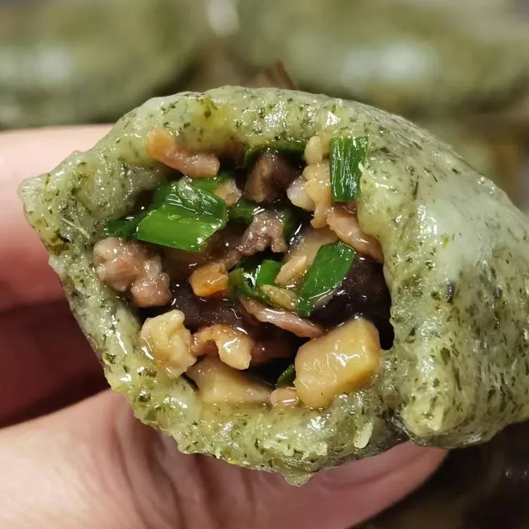 广东包邮 五鲜咸肉咸艾角18只 东莞特色广东特产手工艾糍茶果非遗