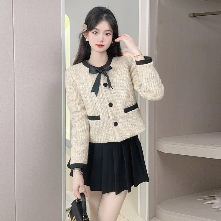 法式小香风短款外套女春秋2024新款高端名媛气质小个子高级感上衣