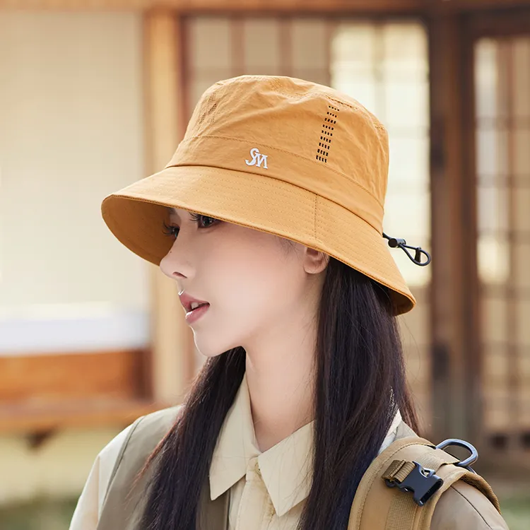 帽子女款2025新款户外遮阳轻薄透气防晒遮脸登山太阳渔夫盆帽夏季