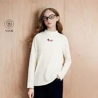 笛莎官方童装女童长袖T恤儿童25秋冬季半高领打底衫百搭休闲上衣