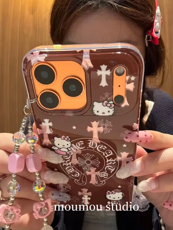 克罗心十字架KT猫适用苹果17promax/iphone16pro新款16/15手机壳
