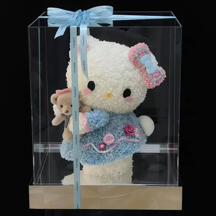 520七夕情人节礼物送女友生日创意永生花可爱helloKittyKT猫摆件