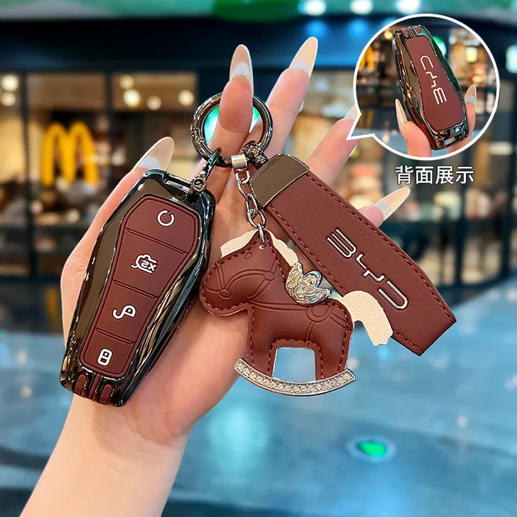 比亚迪汉钥匙套秦plusdmi宋pro宋l唐元驱逐舰05海鸥海豚海豹06扣