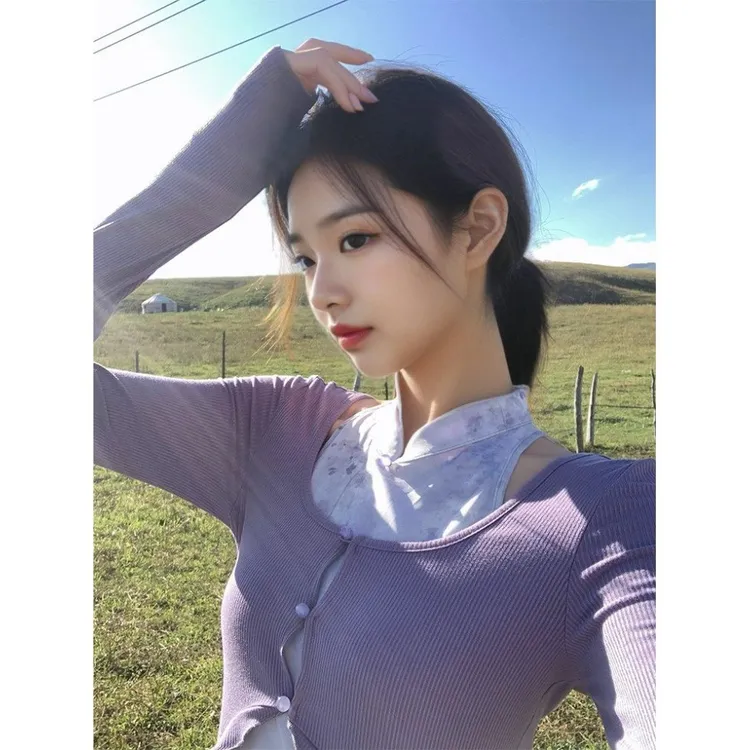 画报夫人新中式国风【软香玉】假两件连衣裙修身显瘦设计感旗袍清