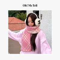 Oh！Me Tell【定制高版】四色明星同款经典双面格纹羊毛围脖披肩围巾