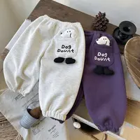 【小狗狗】QK255368橘止皮男童25秋冬百搭基础加绒卫裤