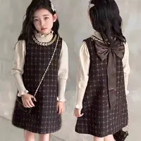 【米果妈】女童2025冬季新款加绒两件套裙B4030
