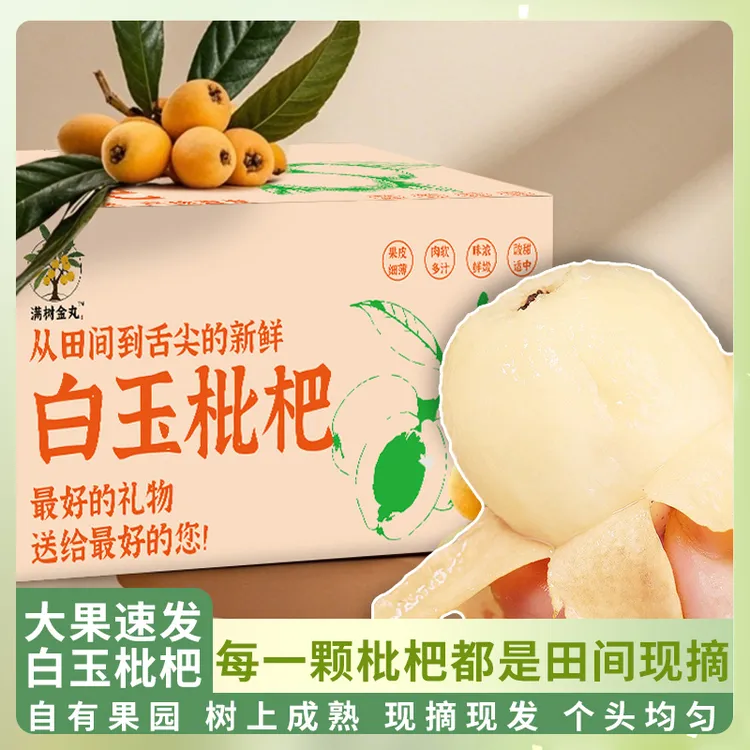 【顺丰京东冷链空运随机发货】正宗东山白玉枇杷产地直发