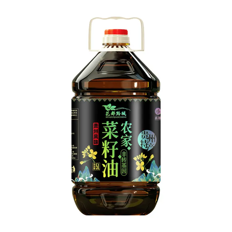 贵州高山浓香菜籽油辣椒面5L包邮