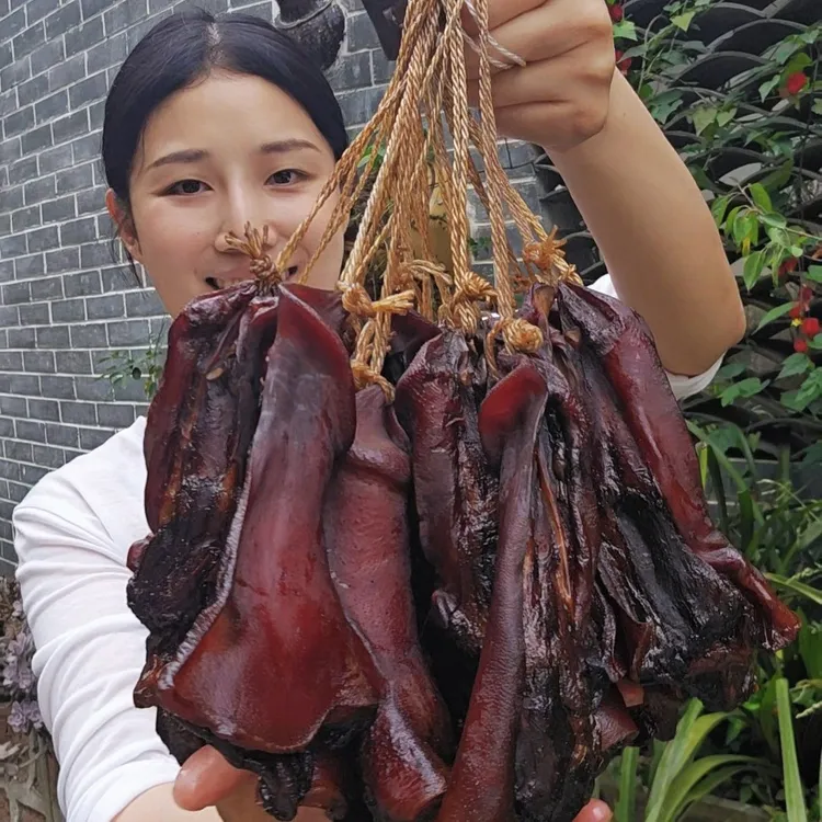 【巴农杨大姐腊味】川味腊猪嘴腊猪鼻正拱嘴下酒菜传统柏丫烟熏