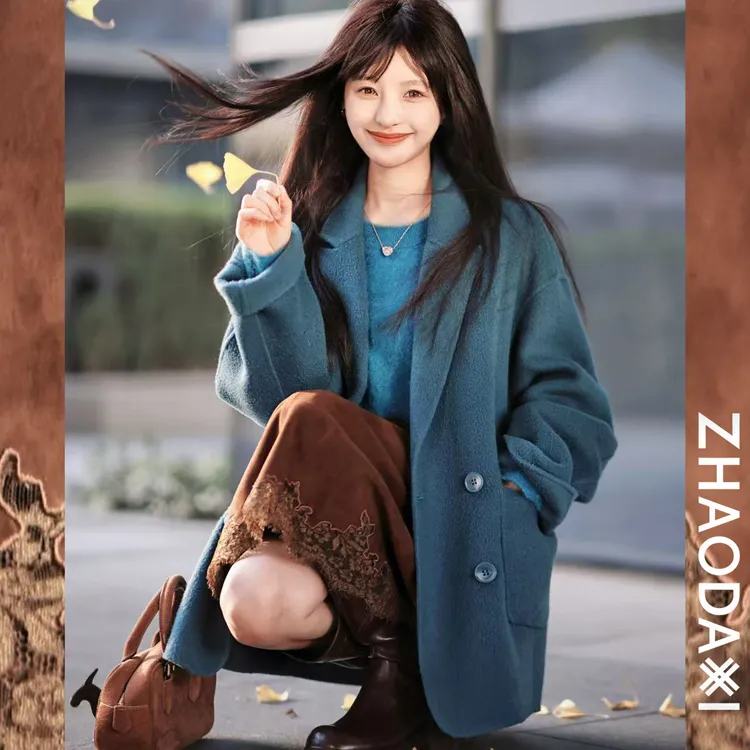 【赵大喜】现货！婴驼短大衣 | 翻驳领/落肩袖/同色系纽扣