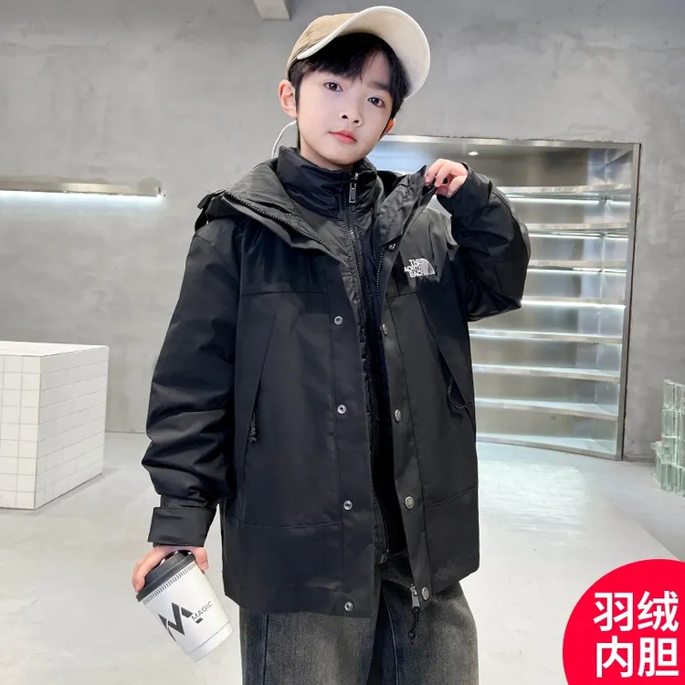 ZY羽绒（反季）亲子款冲锋衣三合一羽绒服连帽