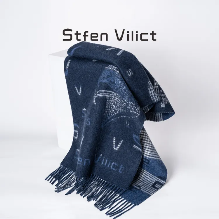 威廉史蒂芬山羊绒围巾冬季舒适保暖奢华高定同花异色WJ007