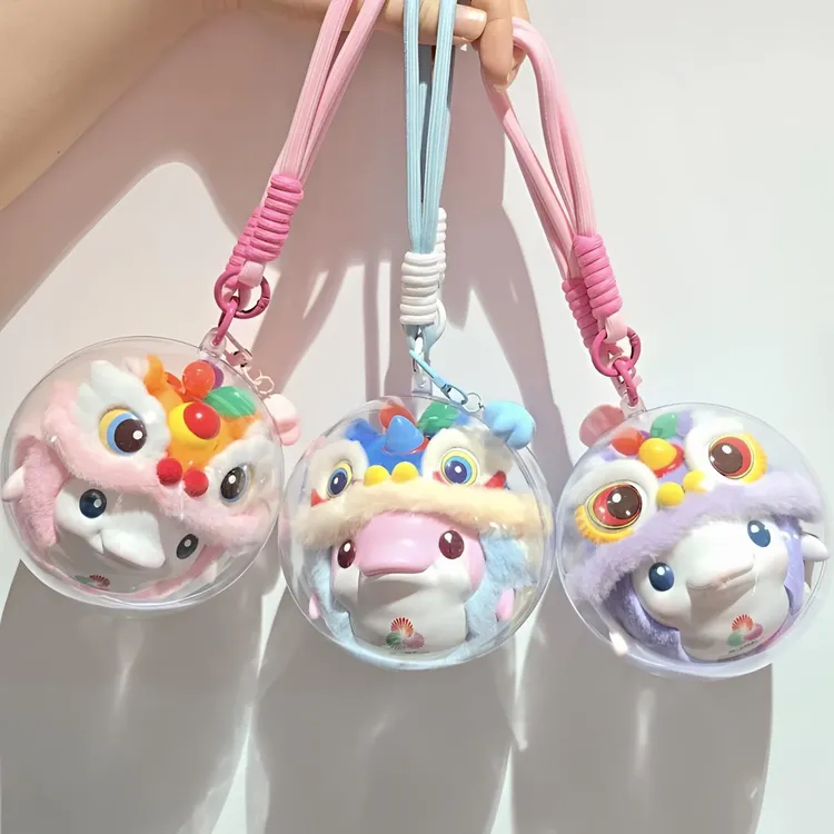 大湾鸡亚克力球保护壳鸡笼毛绒保护套娃包收纳防尘展示痛包遛娃包