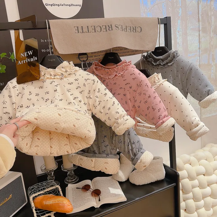 【温变内里 三层夹棉】儿童冬季碎花棉袄三层加厚保暖上衣夹棉上衣