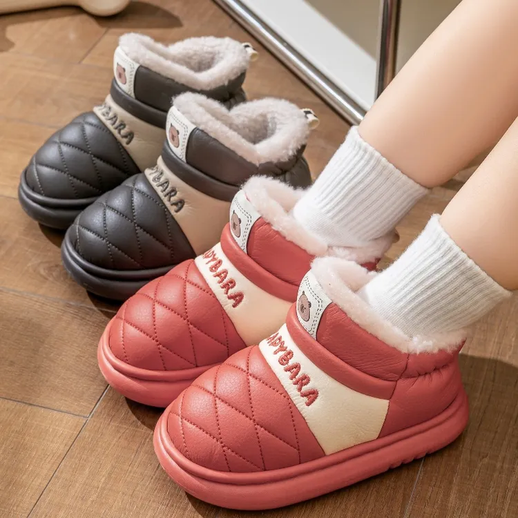 儿童雪地靴秋冬时尚保暖亲子成人男女加厚儿童棉鞋冬季儿童雪地靴