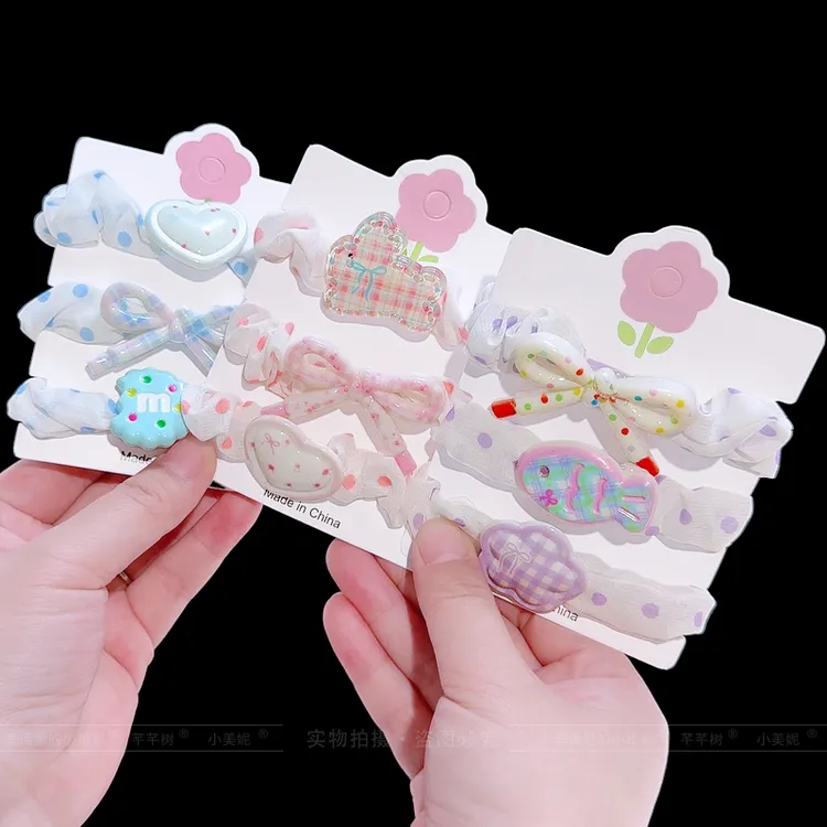 儿童甜美大肠发圈女童可爱头绳高弹力发绳扎高马尾宝宝不伤发发饰