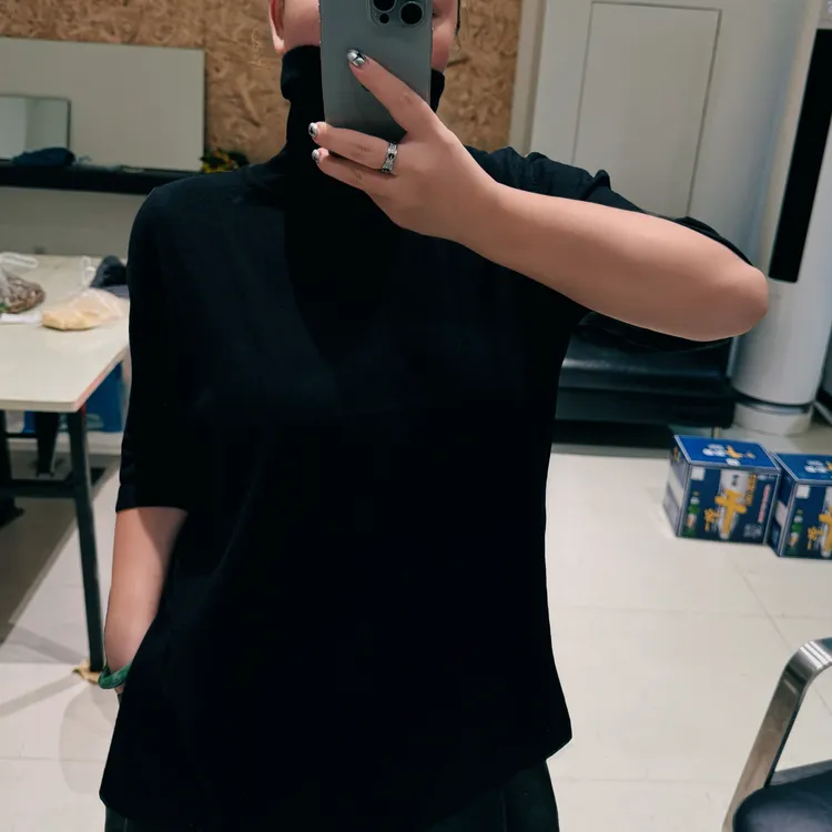 RX大码女装常规高领休闲女士针织衫显瘦型百搭