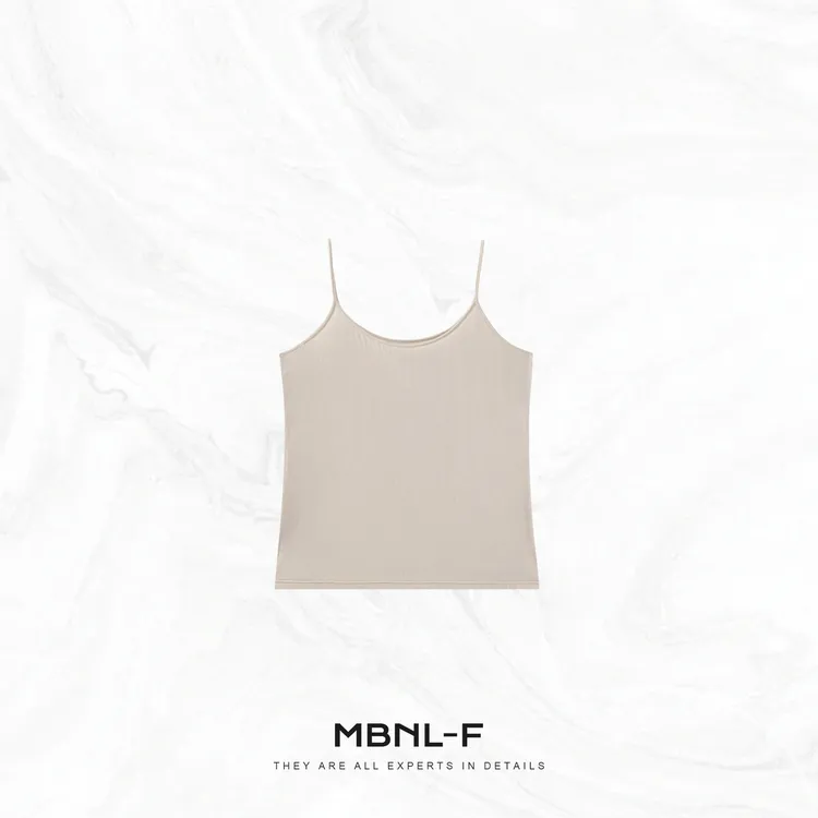 MBNL-F“芙杏” 重工天丝楚楚同款植物定染吊带背心 秦磊XM-XBX3223