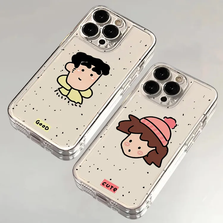 BANCA涂鸦情侣美伢广志适用iPhone16/15手机壳华为vivo小米14oppo