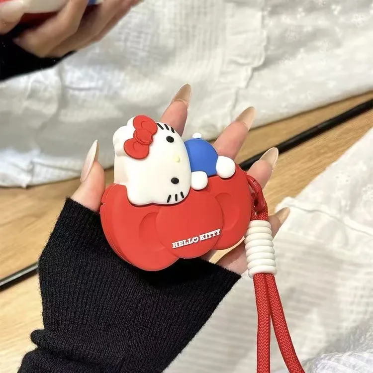 蝴蝶结KT猫适用AirPodsPro3可爱苹果蓝牙耳机壳保护套4少女心时尚