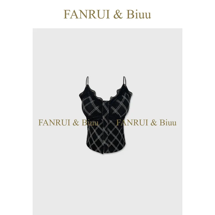 FANRUI/泛芮「贝贝biuu」时髦打底修身纯欲百搭背心吊带B18864