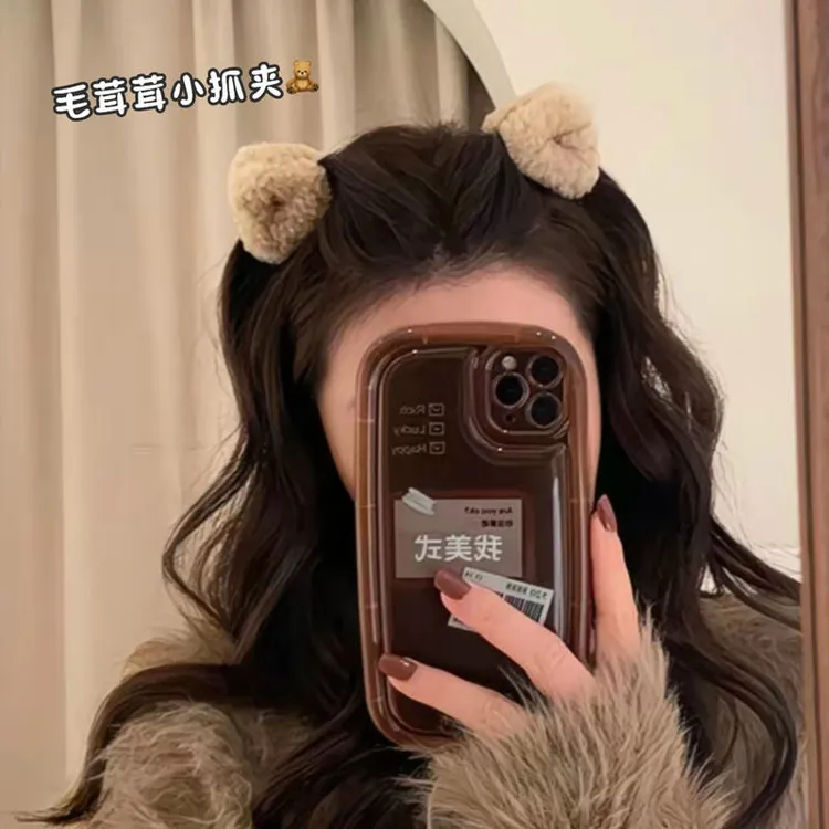 美拉德蝴蝶结抓夹女高级感秋冬公主头侧边刘海夹发饰