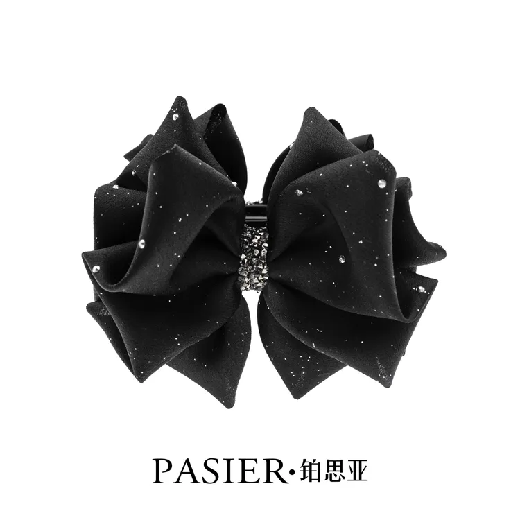 赫本王妃 星辰之夜 8厘米高定款法式优雅马尾夹丸子夹NN174