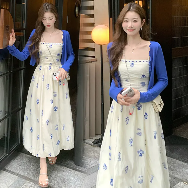 孕妇裙2025春夏新款大码气质法式碎花显瘦休闲小众外穿孕妇连衣裙