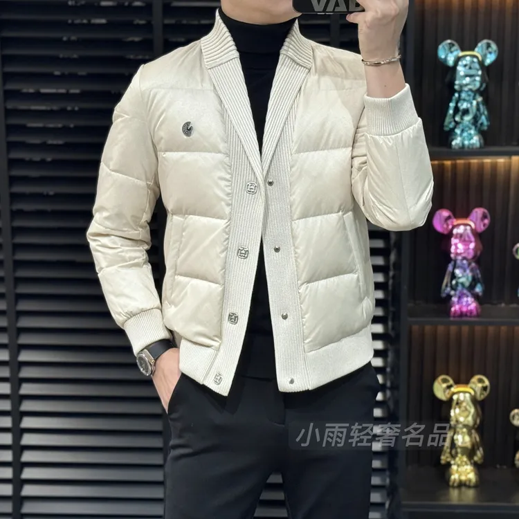 小雨男装｜冬季·高奢定制欧货青果领时装精品羽绒服