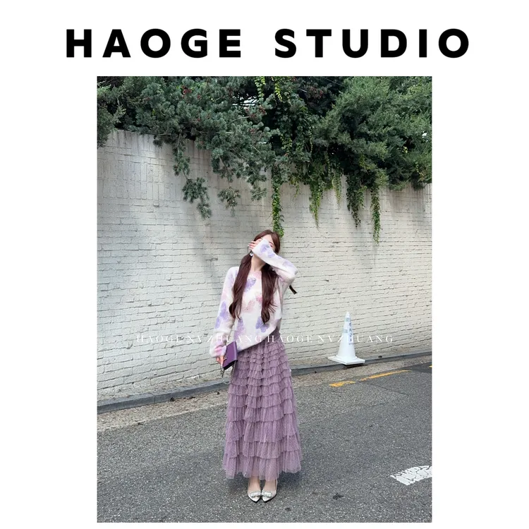 浩哥严选●羽落弥弥HGQ5BSQ2997A半身裙预百搭日常温柔小众设计款