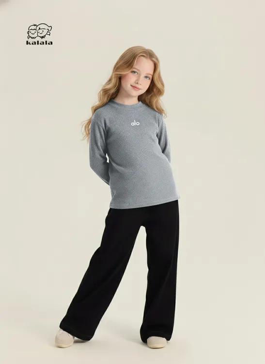 A类套头休闲风秋冬常规款打底衫女童儿童宽松毛衣上衣