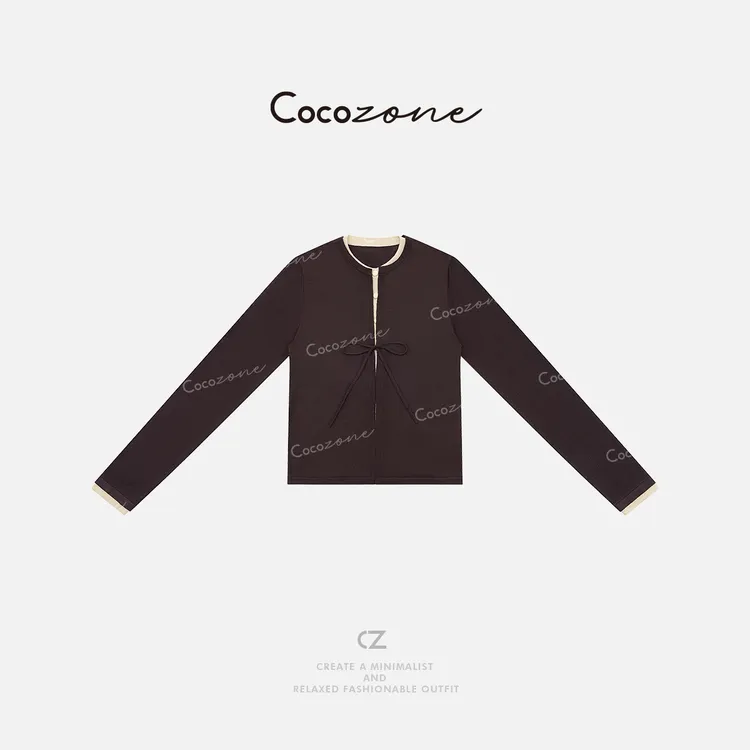 COCO ZONE 刘一一 【100绵羊毛】文艺风假两件毛织上衣CD1A1019