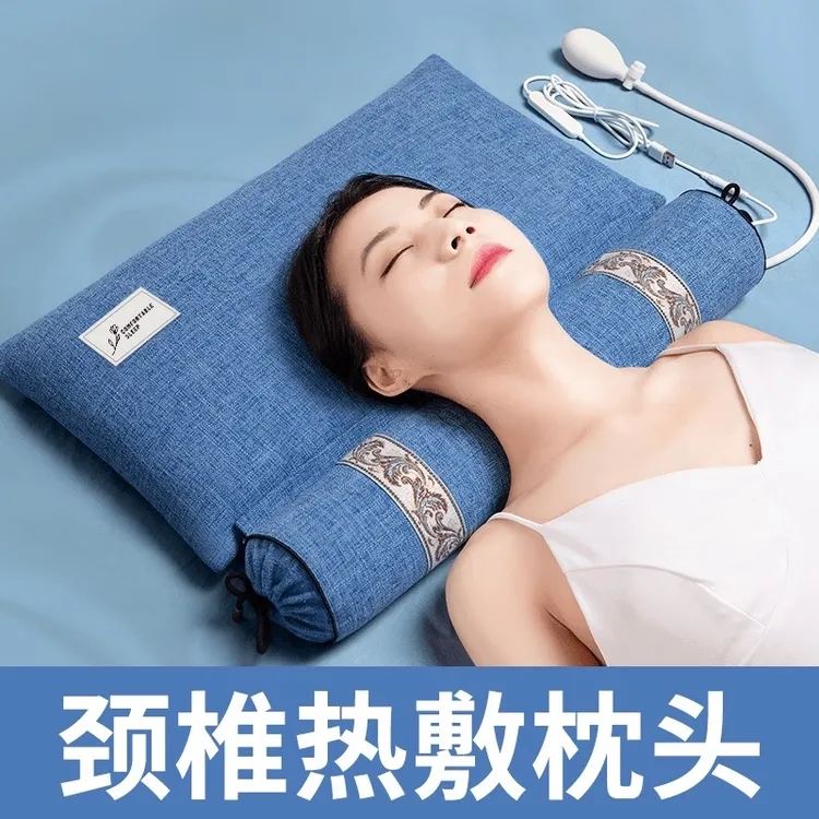 颈椎枕头睡觉家用热敷充气颈椎枕荞麦决明子艾草颈椎枕睡眠枕单人商品图