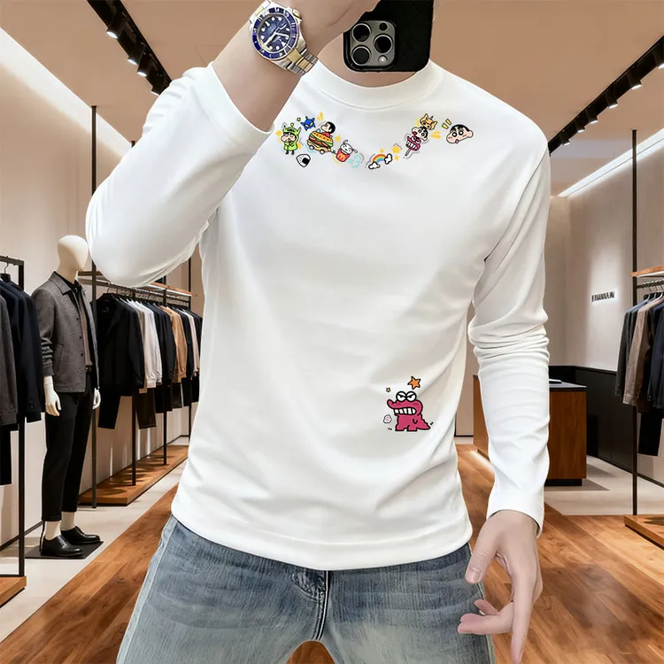 【重磅纯棉】男长袖T恤秋冬新款卡通动漫情侣休闲潮流宽松圆领长袖
