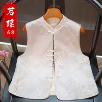 双面穿【秋亭晚】秋季新款国风织锦提花马夹女装新中式坎肩马甲女