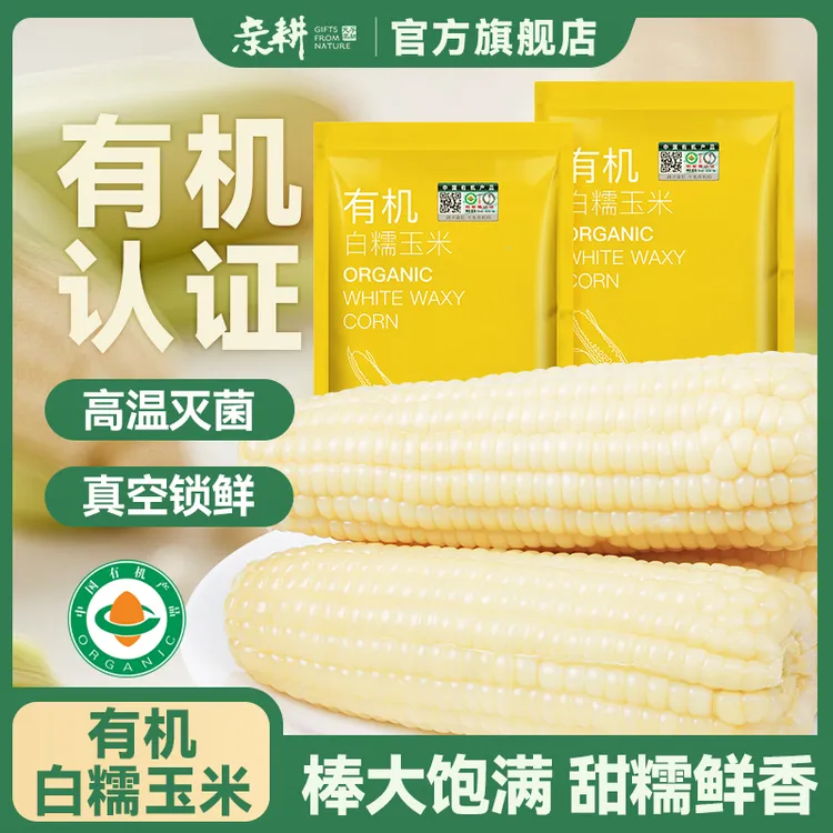 【试吃一根】亲耕有机白糯东北玉米软糯香甜真空包装220g*9穗
