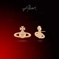 AIAX 镀K金夏上新2025新款小众首饰土星耳环送女友老婆TSL2835