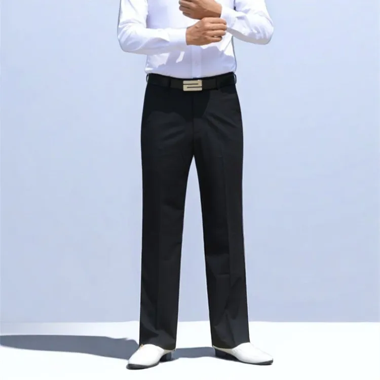 男士秋款裤子商务直筒西裤垂感休闲西装裤弹力上班宽松男款工装裤