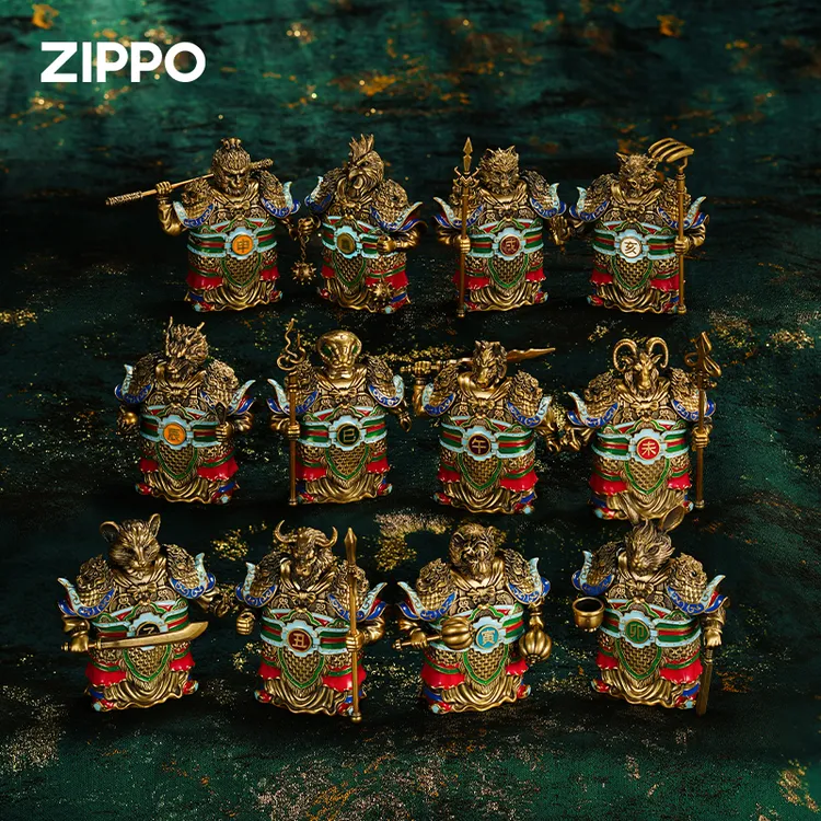 ZIPPO打火机【古铜摆件十二生肖】 复古国潮风DYJ1X1H1国风