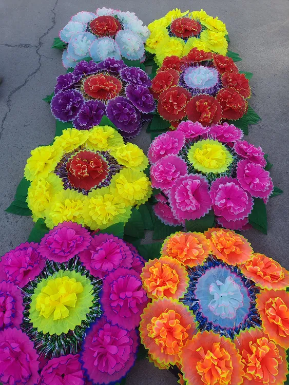 直径50厘米花盘托叶菊花绢花成品发货大花朵纯手工制作