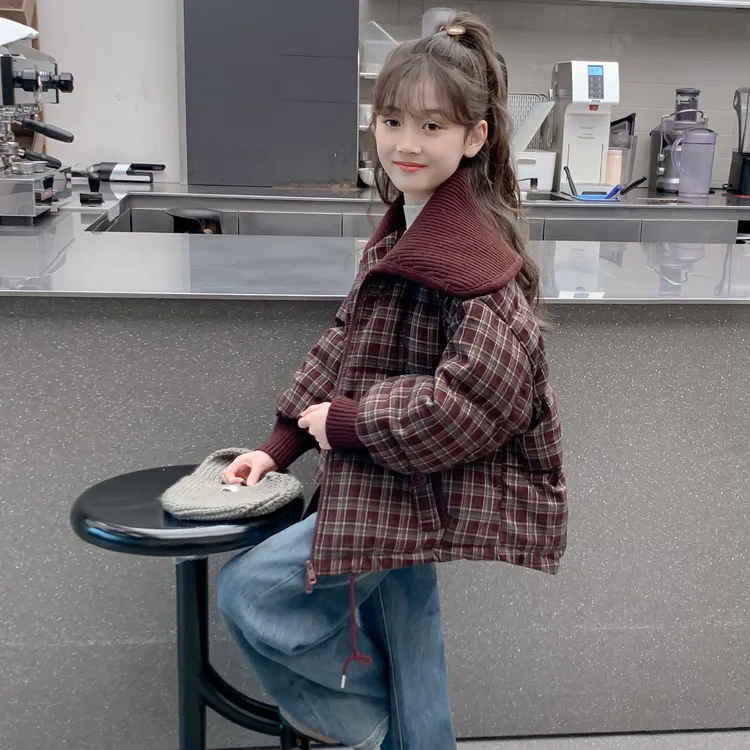 女童冬装外套2025新款儿童洋气时髦夹棉加厚棉服女孩冬季爆款棉袄