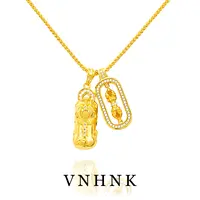 铜合金项链 美可儿 H288  金色(48cm)韦雪同款貔貅金刚杵项链