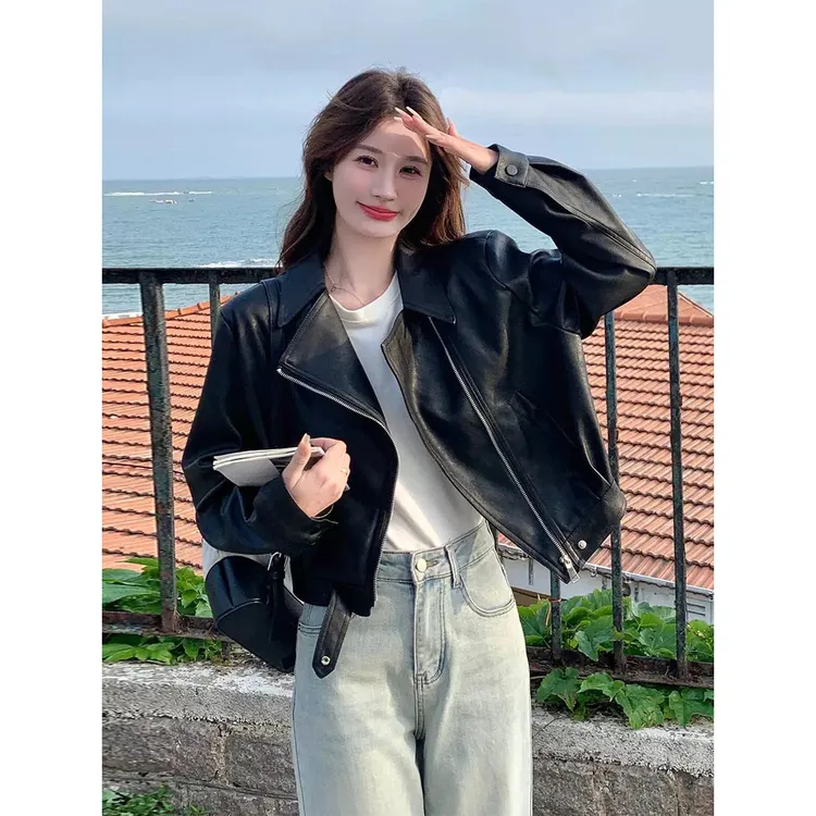 小皮衣外套女秋冬新款气质夹克短款上衣ins潮2318